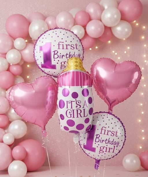 Divine Enterprises Creations Printed Birthday girl 01 Balloon Bouquet