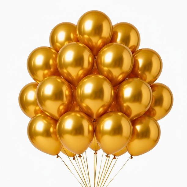 PANKU CREATION Solid Chrome Metallic Balloons for Birthday Anniversary Party Dec