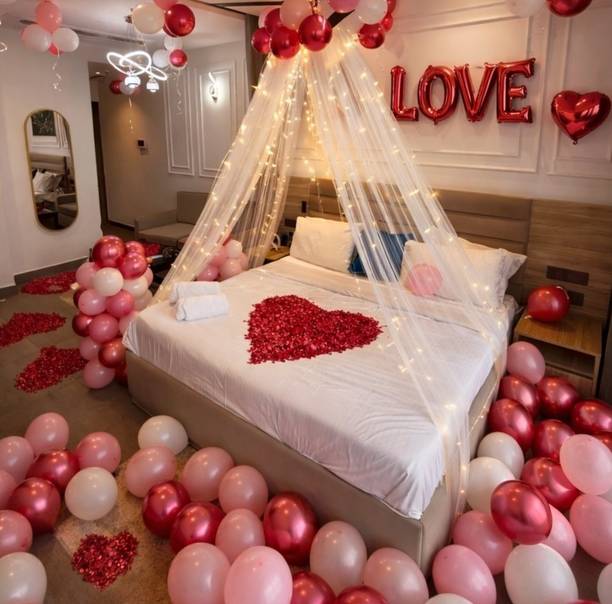 tigorik Solid Royal Rosegold Love Anniversary Room Decoration Balloon