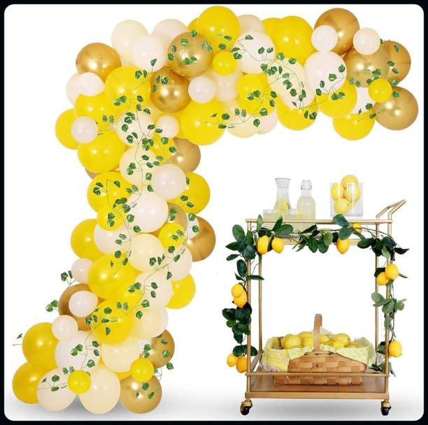 R G ACCESSORIES Solid Sunflower theme balloon garland kit 81pcs for birthday, engagement-A Balloon