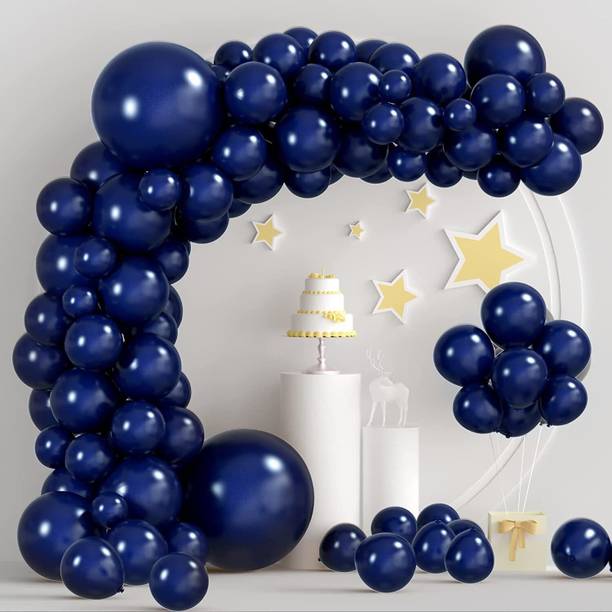 Balloona Solid Retro Navy Blue Balloons Kit 50pcs for Birthday, Anniversary Balloon