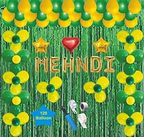 LOONS PEDDLER Solid Mehndi Decoration Items for Marriage Balloon