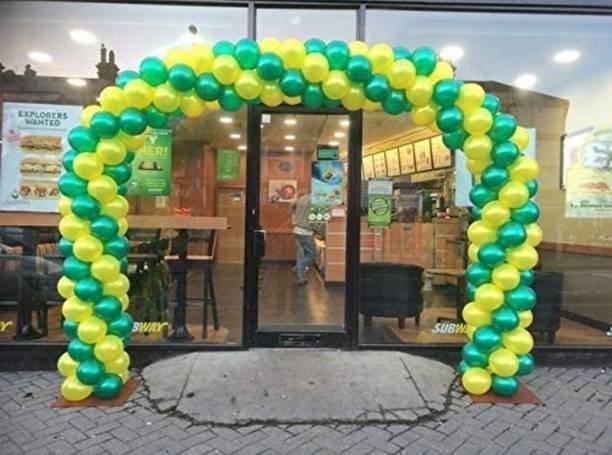 Mosclue Solid Hd/Metalic 50 Balloon Yellow And Green For Kids/Adult/Party/Birthday Decorations Balloon