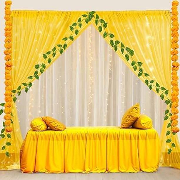 MeeZone Printed Ganpati Decoration Items for Home ,Haldi Items for Marriage Diwali Pack of 9 Twister