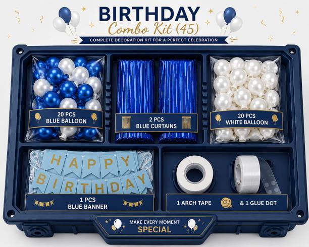 Party Junction Solid happy birthday decoration kit Balloon