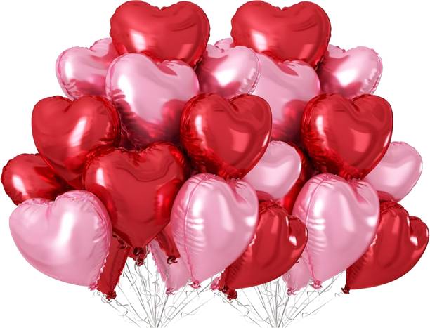 ZAMBOOREE Solid Valentine Romantic Decoration with Love Theme Balloons Balloon
