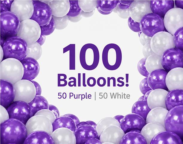 Priyank Traders Solid Metallic Balloons Decoration for Birthday, Anniversary Code_S172 Balloon