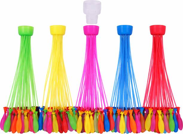 Ayunix Solid Water Balloons Holi For Kids Boys And Girls, Latex With Refill Hose Balloon