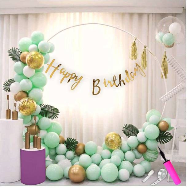 PARTY MIDLINKERZ Birthday Decoration Combo, Birthday Banner, Arch Strip, Glue Do