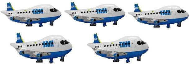 SOI Solid 5pcs Aeroplane Foil Balloon for Birthday Decoration Balloon