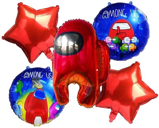Bash N Splash Printed Among Us Theme Game Theme Party Happy Birthday Balloons Helium Quality Balloon