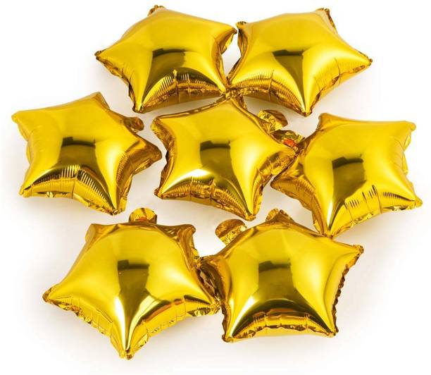 SOI Solid Little Star Foil Balloons 5" Inches Golden Pack of 30 Pcs Balloon
