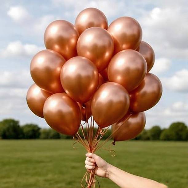 Aggarwal Graphics Solid Helium quality Chrome Rose Gold Latex Party Decoration Balloon Balloon