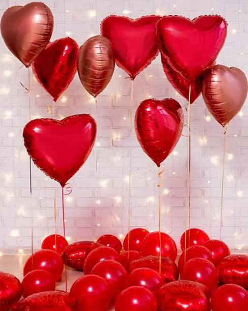 ZAMBOOREE Printed Heart-shaped foil balloons for your loved ones Balloon