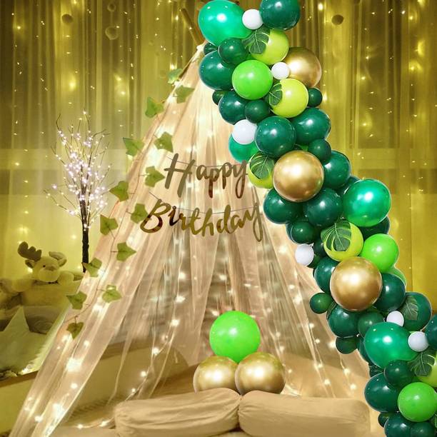 BUC Solid Happy Birthday Balloon Set Birthday Decoration Balloon Decoration Items Set Balloon