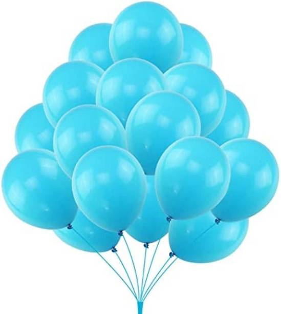 Decor Mart Solid Party Balloons for Light Blue theme Birthday AIR or HELIUM - PO 65 Balloon