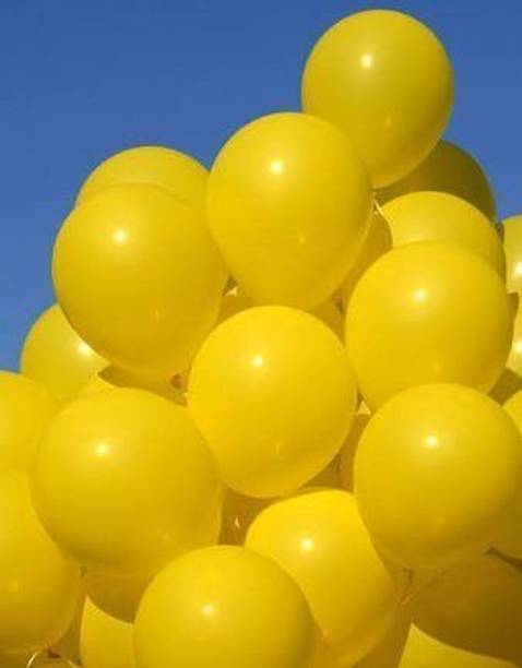 ARV Solid Haldi Mehndi Ceremony Decoration Set of 30pcs Yellow Metallic Balloons Balloon
