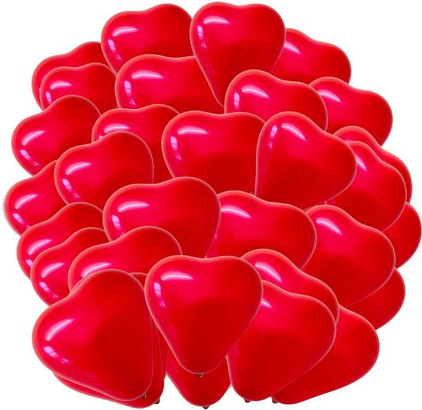 PopTheParty Solid Red Heart Shaped Balloons/Heart shape balloons for decoration/valentine balloons Balloon