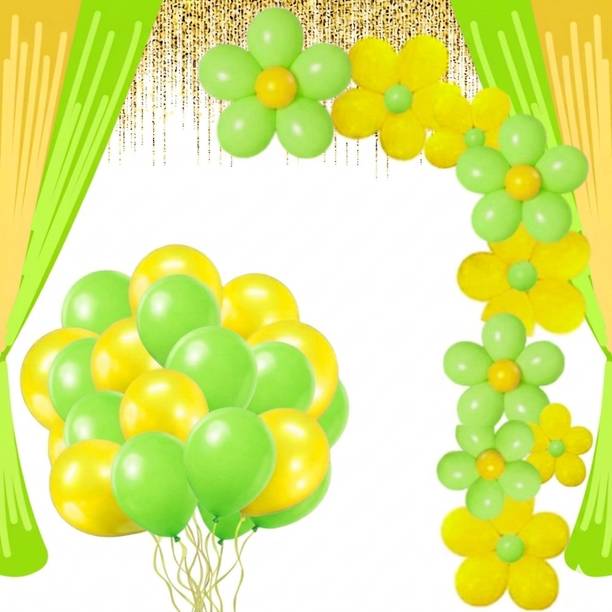 Dul Dul Solid Haldi decoration Yellow 50 Pcs/Dark Green 50Pcs/haldi mehndi theme ceremony Balloon