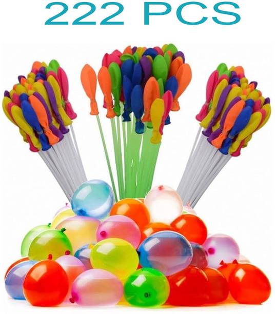 VOIISH Solid Holi Water Balloons Auto Fill & Automatic Boys and Girls|111 PCS x2 Magic Balloon