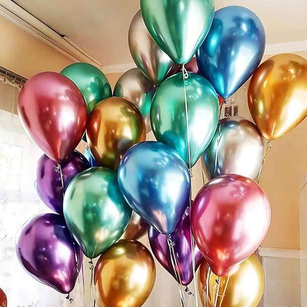 Bash N Splash Solid Helium Super quality Chrome Multicolor Latex Party Decoration Birthday Balloon Balloon