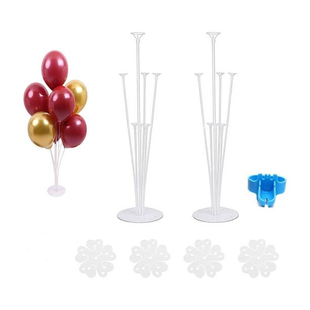 musbu Solid 2 Pcs balloon stand with balloon flower clip ,glue dot and balloon t