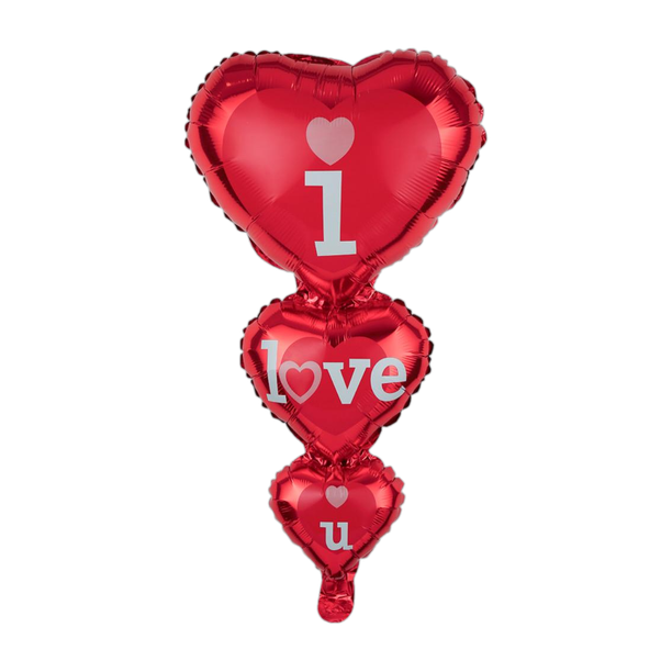 Picfest Printed PIC00986, Valentine Heart shaped Balloon Bouquet