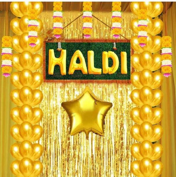 Maithili decors Solid haldi decoration Balloon