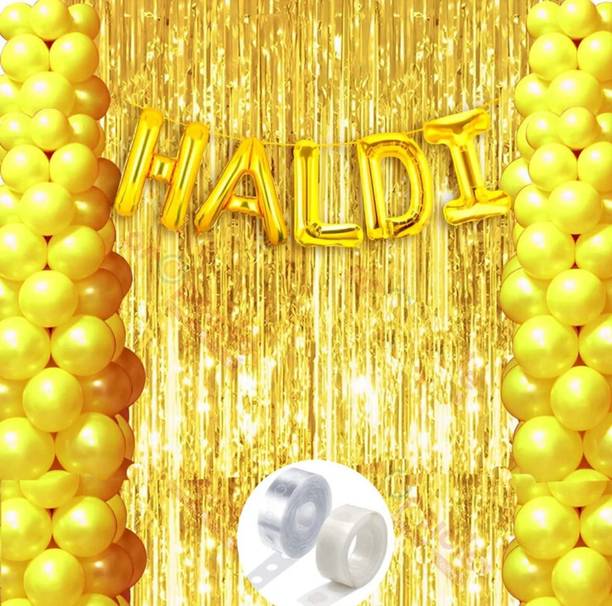 Maithili decors Solid Haldi decoration setup Balloon