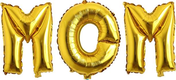 TOYXE Solid MOM Letter Balloons Golden Balloon