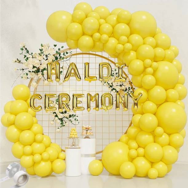 Maithili decors Solid Haldi ceremony Decoration Items Balloon Balloon