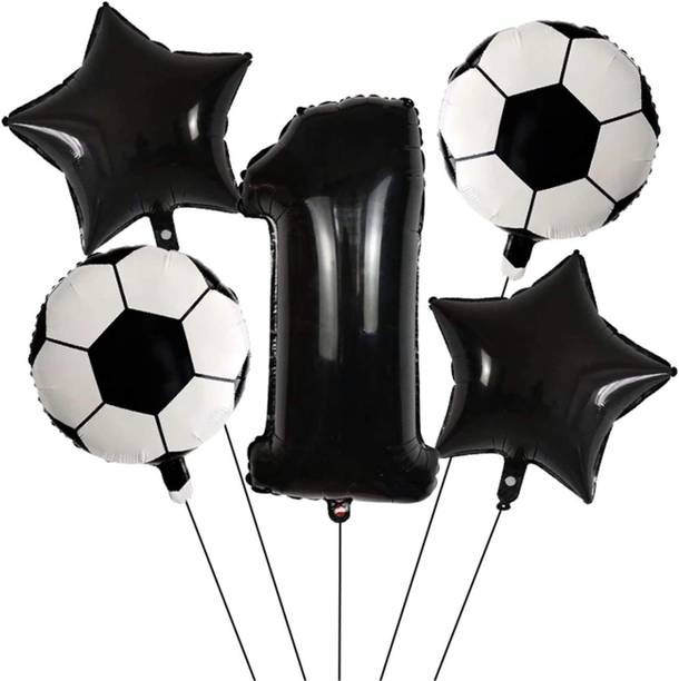 BashNSplash Solid 1st Birthday Football Soccer Helium Quality Celebration Party balloon Balloon Bouquet