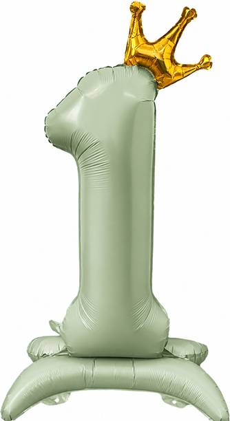 hoordecoration Printed 40 inches Sage Green Number One Foil Balloon for First Birthday Party Decoration Balloon