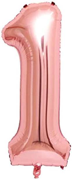 Craiceann Solid 1 Number Helium Birthday/Anniversary Balloon