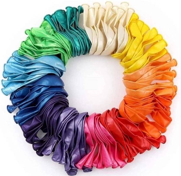 Propsy Solid HD/Latex/Metalic 200 Balloons Multicolour for Kids/Adult/Party/Birthday Decor Balloon