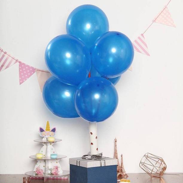 PartyTown Solid Metallic Pearl finish shinny Helium supported balloons for Birthday Balloon