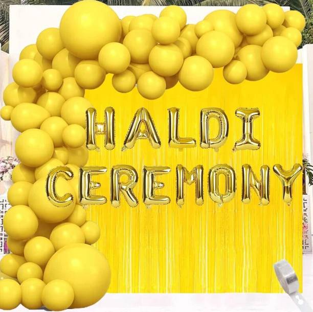 Maithili decors Printed Haldi ceremony balloon Balloon