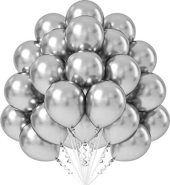 GLIMSYGIVA Solid Chrome Balloon Silver_10Pc Balloon