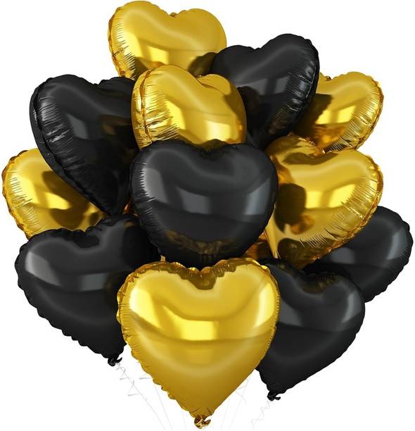 PopTheParty Solid Heart Foil Balloon For Birthday,Anniversary & Valentines Decoration Balloon Bouquet