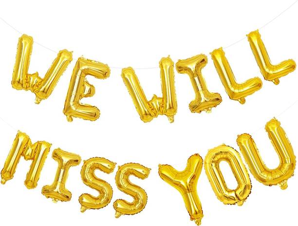 gorgeous moment Solid helium foil balloon decoration, Birthday Balloons (We Will Miss You)-3 Letter Balloon