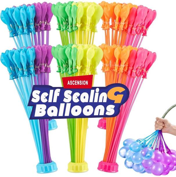 Ascension Solid (37 Ballons Each) 60 Seconds Fill & Automatic Tie Multi Colored Magic Bunch of Water Balloons No More Struggle Or Hassle - Great Festival and Outdoor Water Sports Fun Balloon