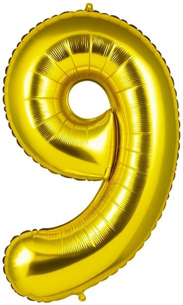 shree maruti shopping Solid 9 Number Helium Birthday/Anniversary Balloon