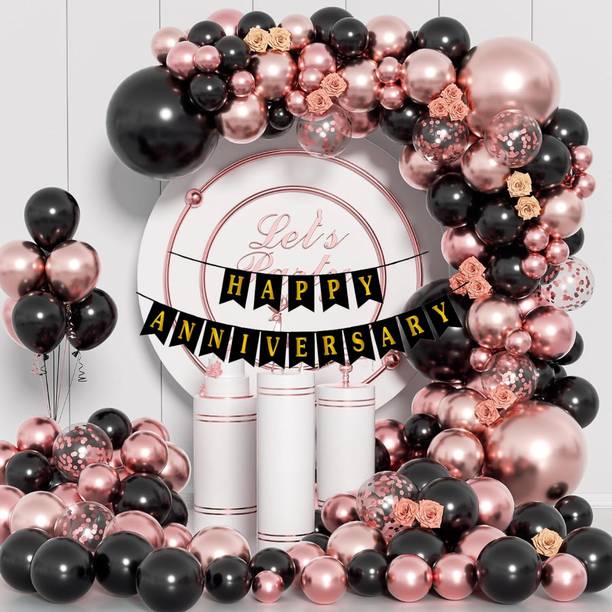 एनिलून्स सॉलिड Shining Happy Birthday Decoration Kit. गुब्बारा