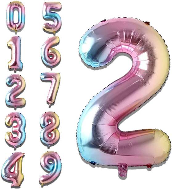 Fun Town Solid Birthday/ Anniversary Patry Decoration Foil Plain 2 Number 32" Helium Supported Balloon