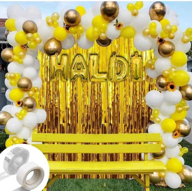 Maithili decors Solid haldi decoration Balloon