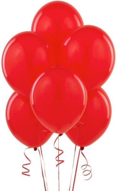 Decor Mart Solid High Quality Red Birthday Balloon - Best -(Air/Helium) - PO 90 Balloon