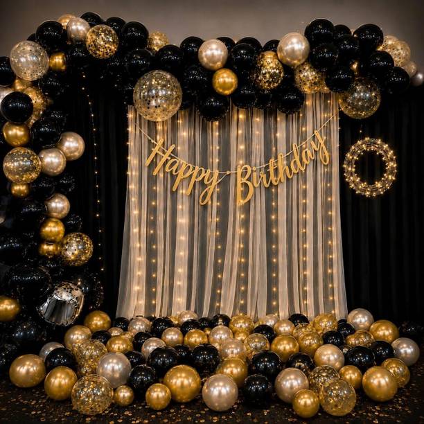 tigorik Solid Happy Birtdhay Balloons Decortaion 41 Pcs Balloon