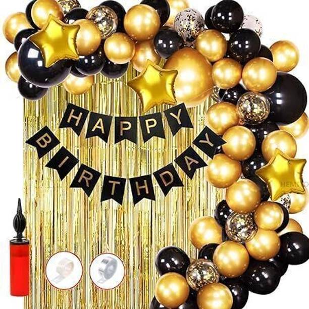 Stylin Printed Birthday Decorations Kit, Happy Birthday Items Letter Balloon