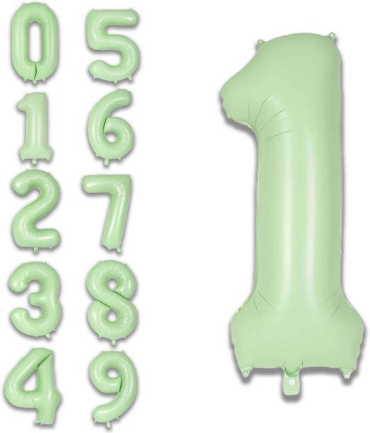 Fun Town Solid Birthday/ Anniversary Patry Decoration Foil Plain 1 Number 32" Helium Supported Balloon