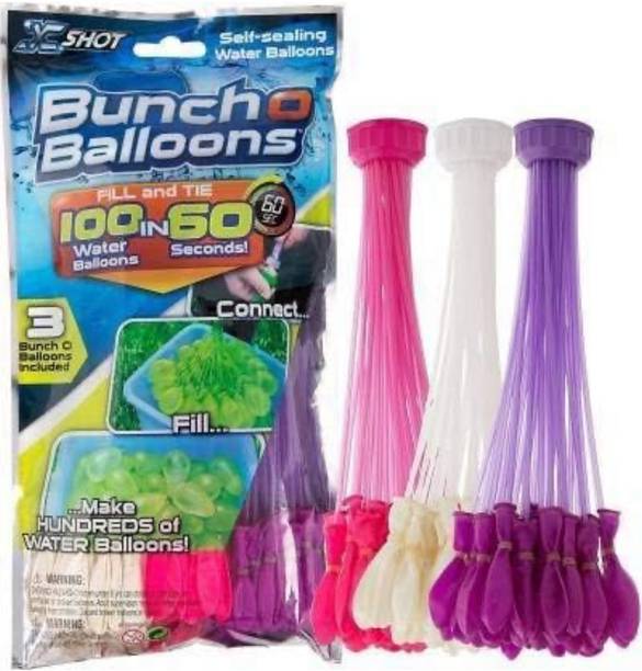 Jayaansh Traders Solid Holi Water Baloons For Kids ,Three Bunch (111 Baloons) Magic Baloons Magic Balloon